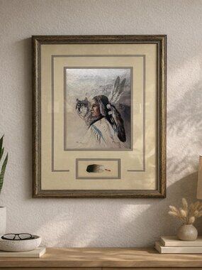 Spirit Of The Wolf Print Framed Mary Selfridge Signed Numbered Limited Edition
